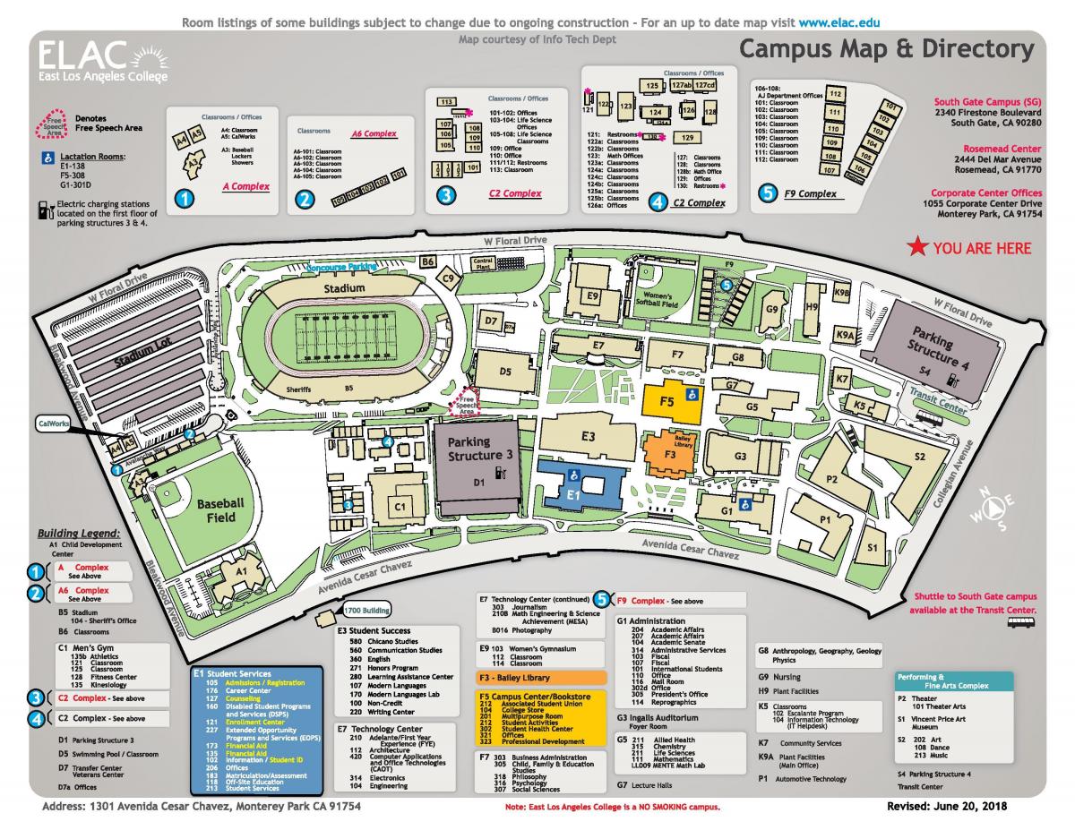east Los Angeles college campus mappa