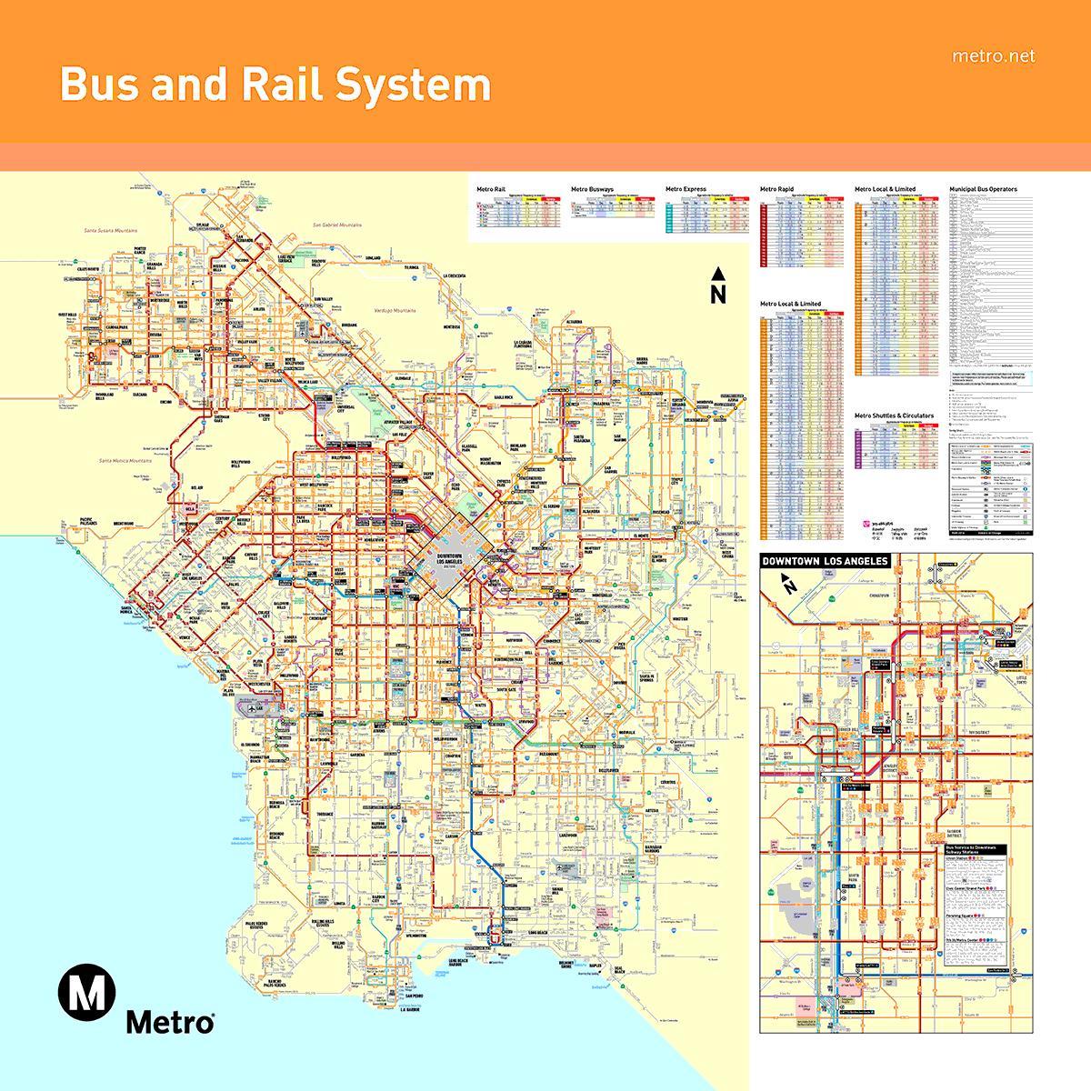 Los Angeles metro bus mappa