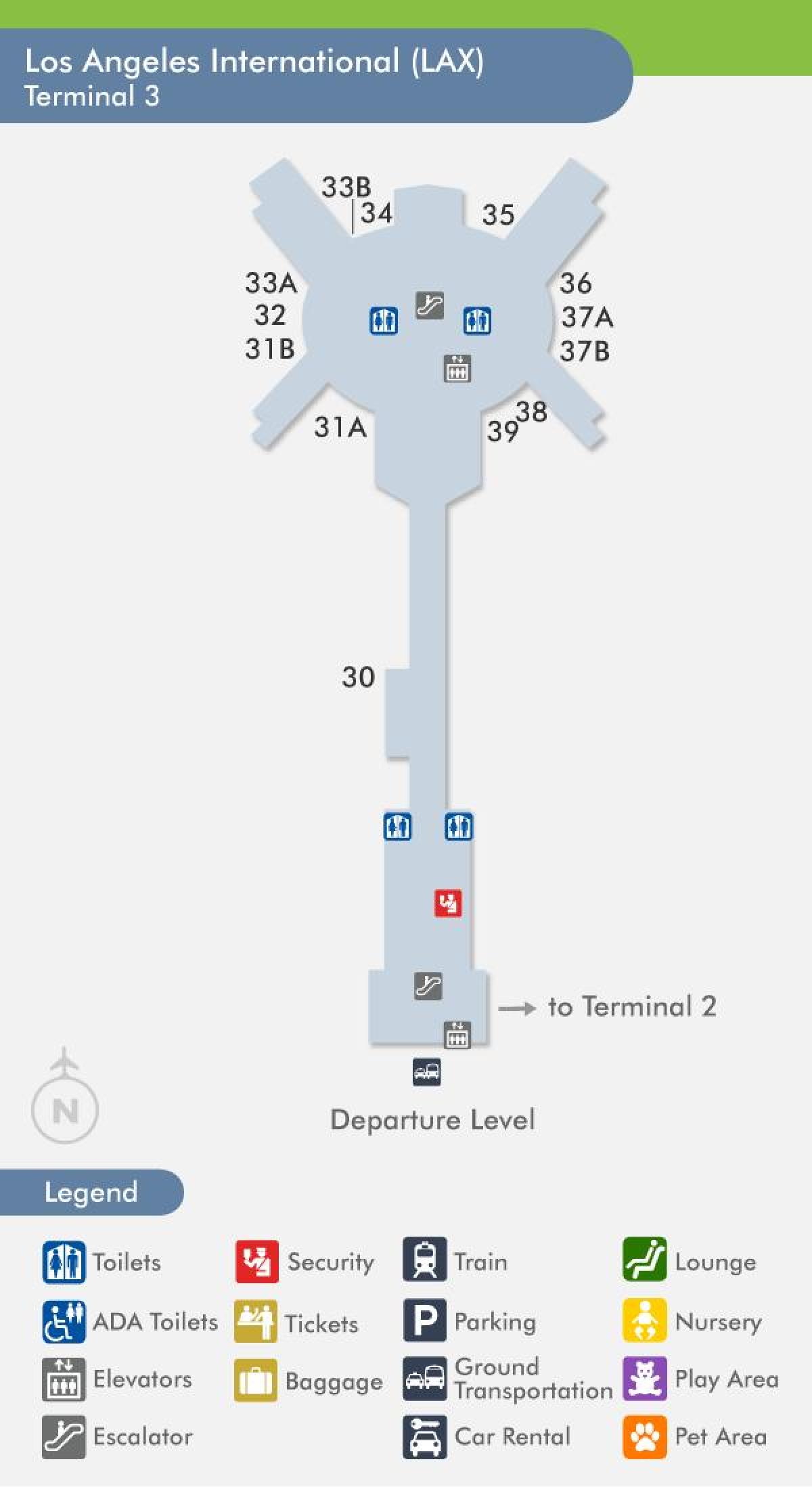 mappa di lax terminal 3