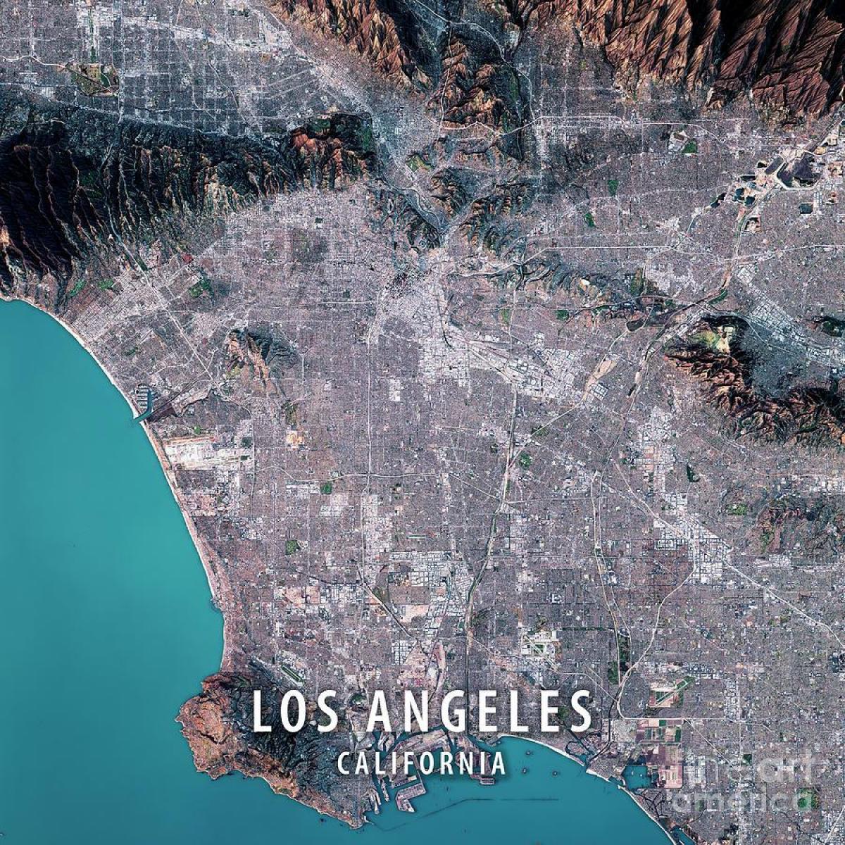 mappa di Los Angeles satellitare 