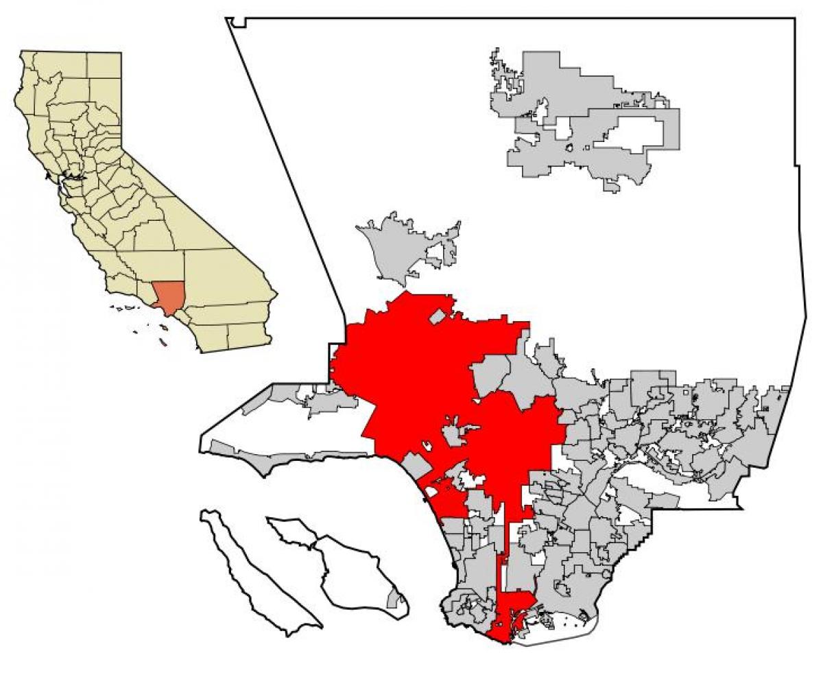 mappa di Los Angeles vettoriale