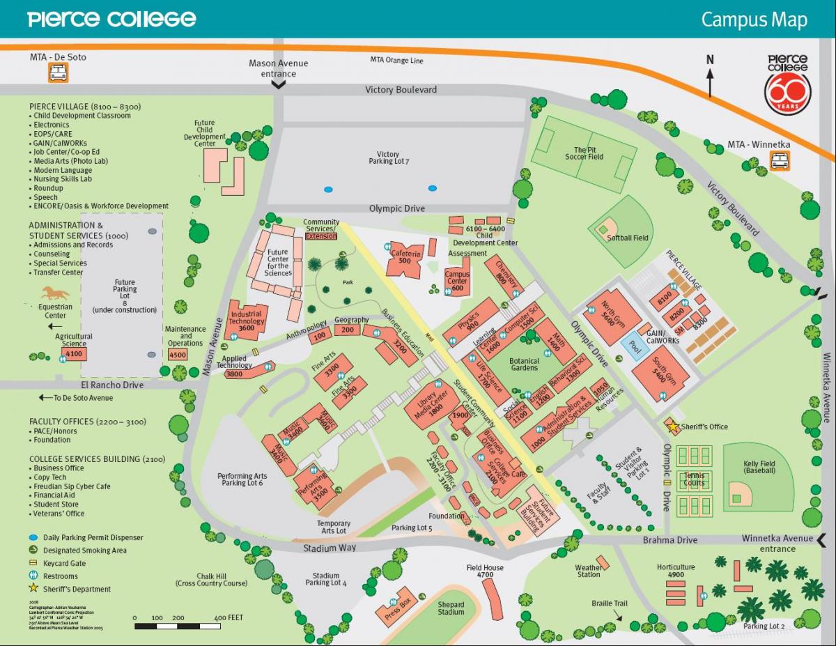 mappa di pierce college 