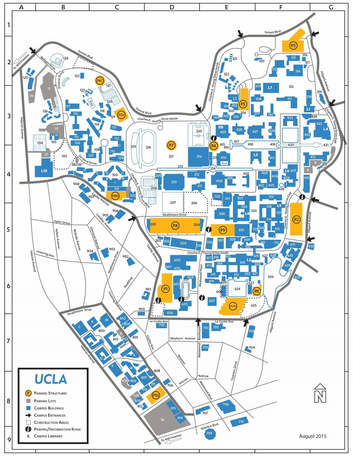 campus ucla mappa