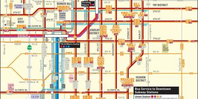 Los Angeles mappa della metropolitana di