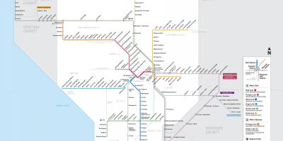 Los Angeles metro rail mappa