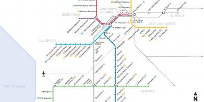 Mappa di LA metropolitana moto