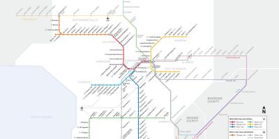Metrolink mappa di Los Angeles