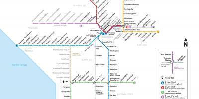 Mappa di LA metropolitana di espansione 