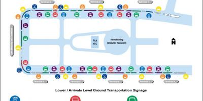 Lax airport noleggio auto mappa