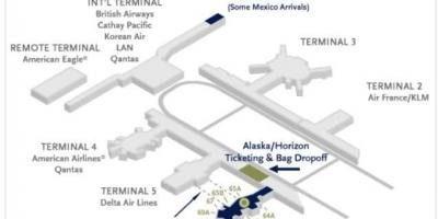 Mappa di lax mappa alaska airlines
