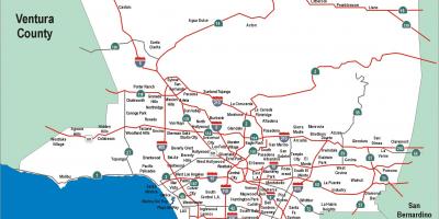 Los Angeles autostrade mappa