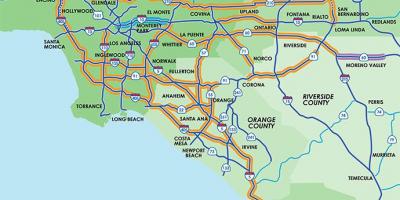 Los Angeles autostrada corsie carpool mappa
