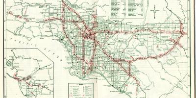 Mappa di Los Angeles mappa 1940