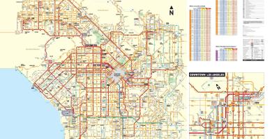Los Angeles linee di autobus mappa
