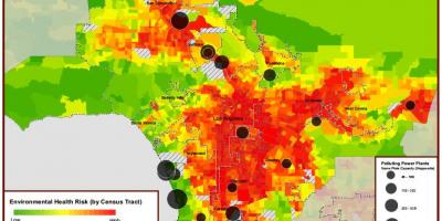 Mappa di Los Angeles per la qualità dell'aria 