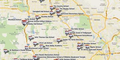 Mappa di Los Angeles scuole superiori