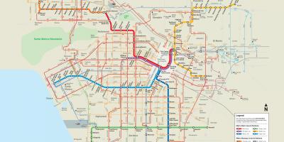 Los Angeles mappa dei trasporti pubblici