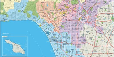 Mappa di Los Angeles, ca